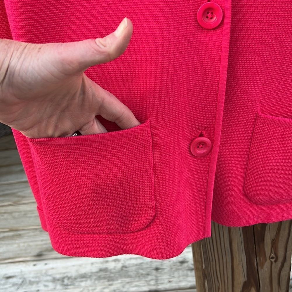 Talbots Hot pink/Melon Colored Button up Jacket with front pockets (LIKE NEW!) - Picture 7 of 11